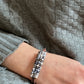 Blush and Pyrite Crystal Bracelet