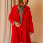 Les Filles D'Ailleurs Red Velveteen Coat Jacket French