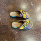 X Bonjour Sandals, Brown/Yellow