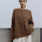 Ecowool Cable Sweater, Acorn