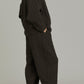 Quilted Wide Pant, Dark Grey