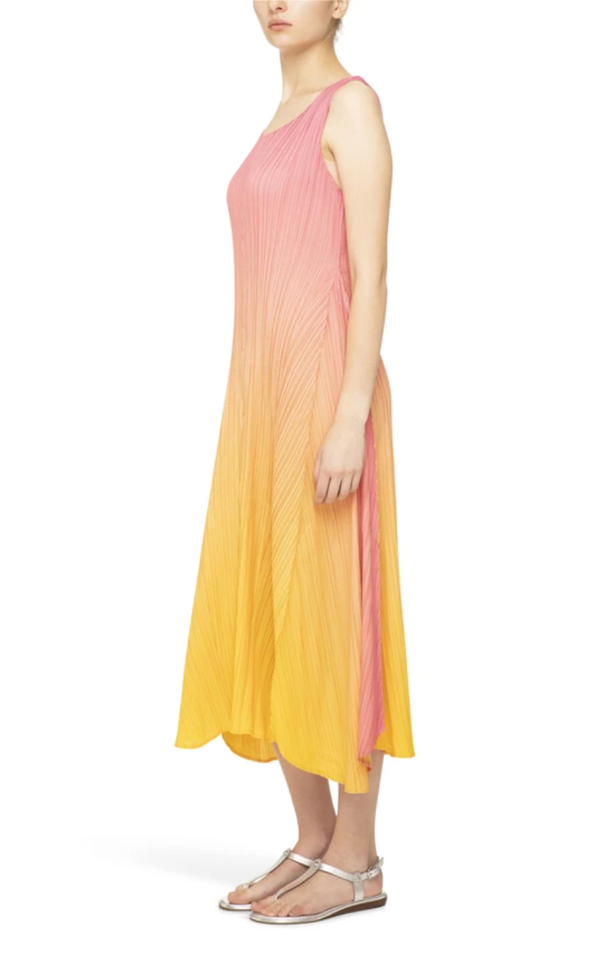 Long Estrella Dress, Pink/Yellow