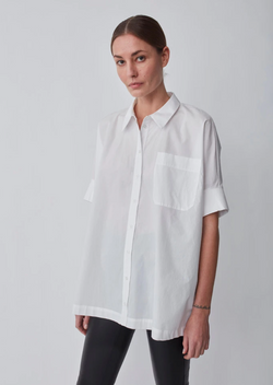 White Noria Button Up Shirt Just Female 