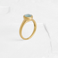 Round ring with Aquamarine, 14k