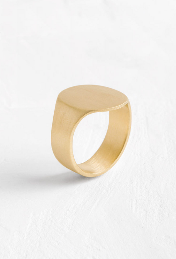 Classic Signet Pinky Ring, 14K