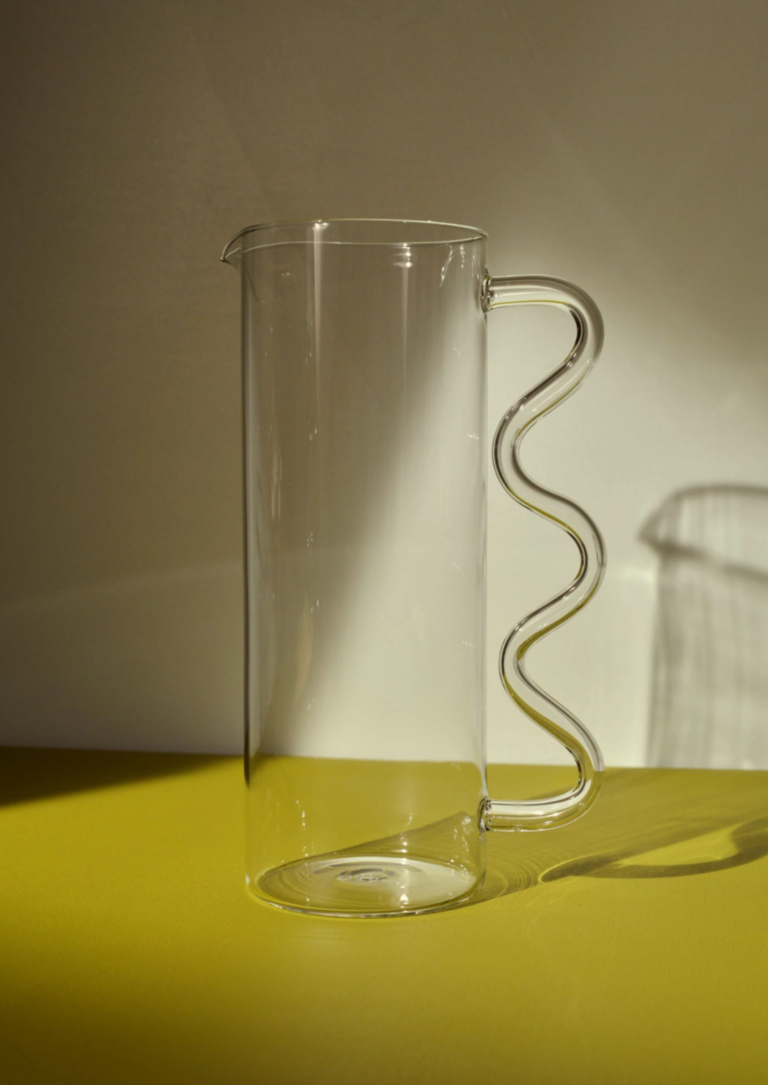 Wave Pitcher, Clear/Clear