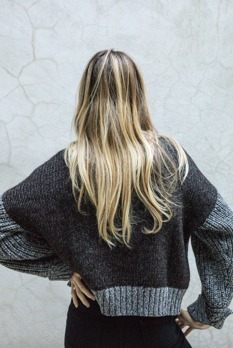 Nadia Sweater, Black/Brown