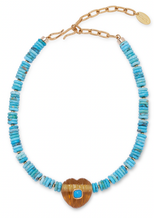 Gemini Collar, Turquoise