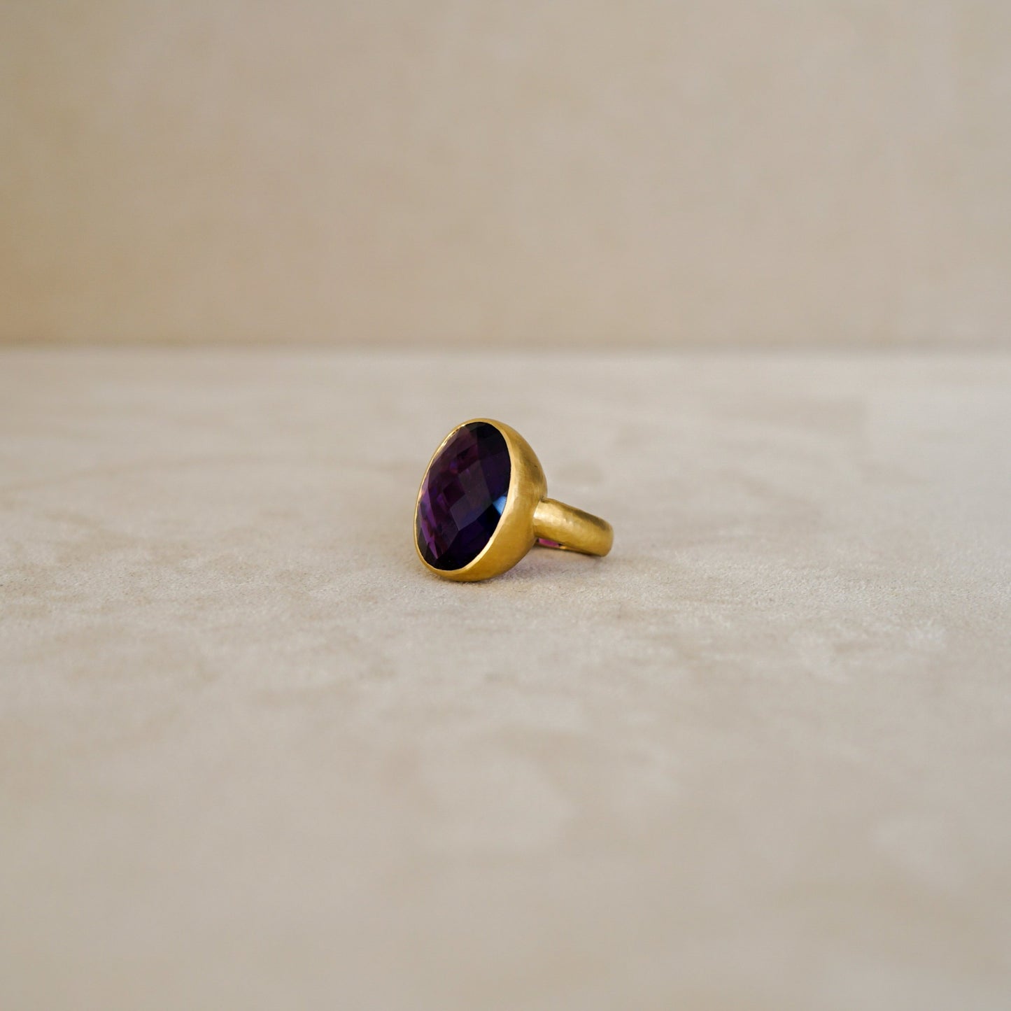 Faceted Amethyst Ring