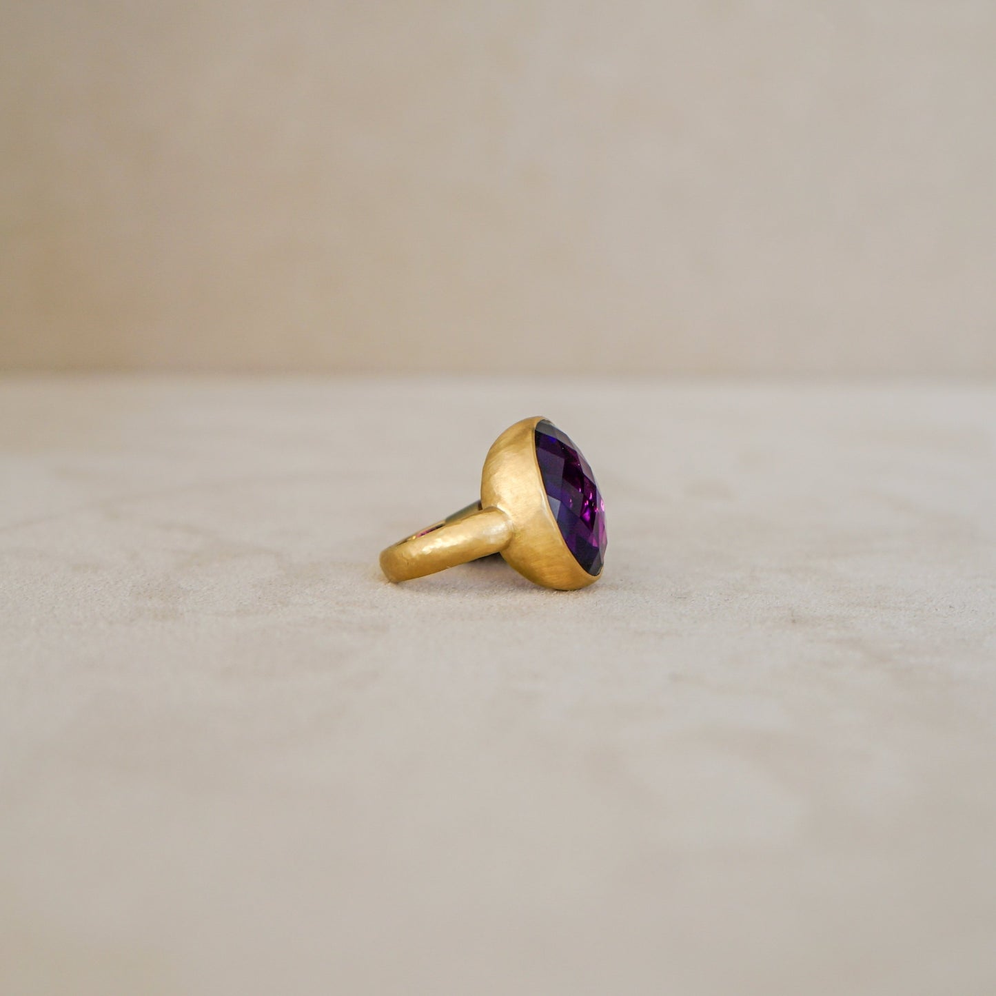 Faceted Amethyst Ring