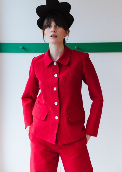 ジャケット・アウター tomo TomoJacketRedCottonCaron_Calla