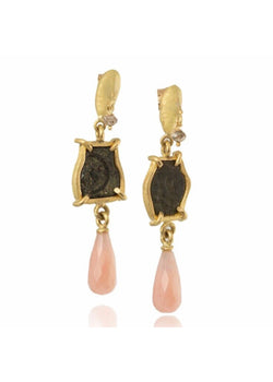 Pink Opal Rosethrorn Earrings
