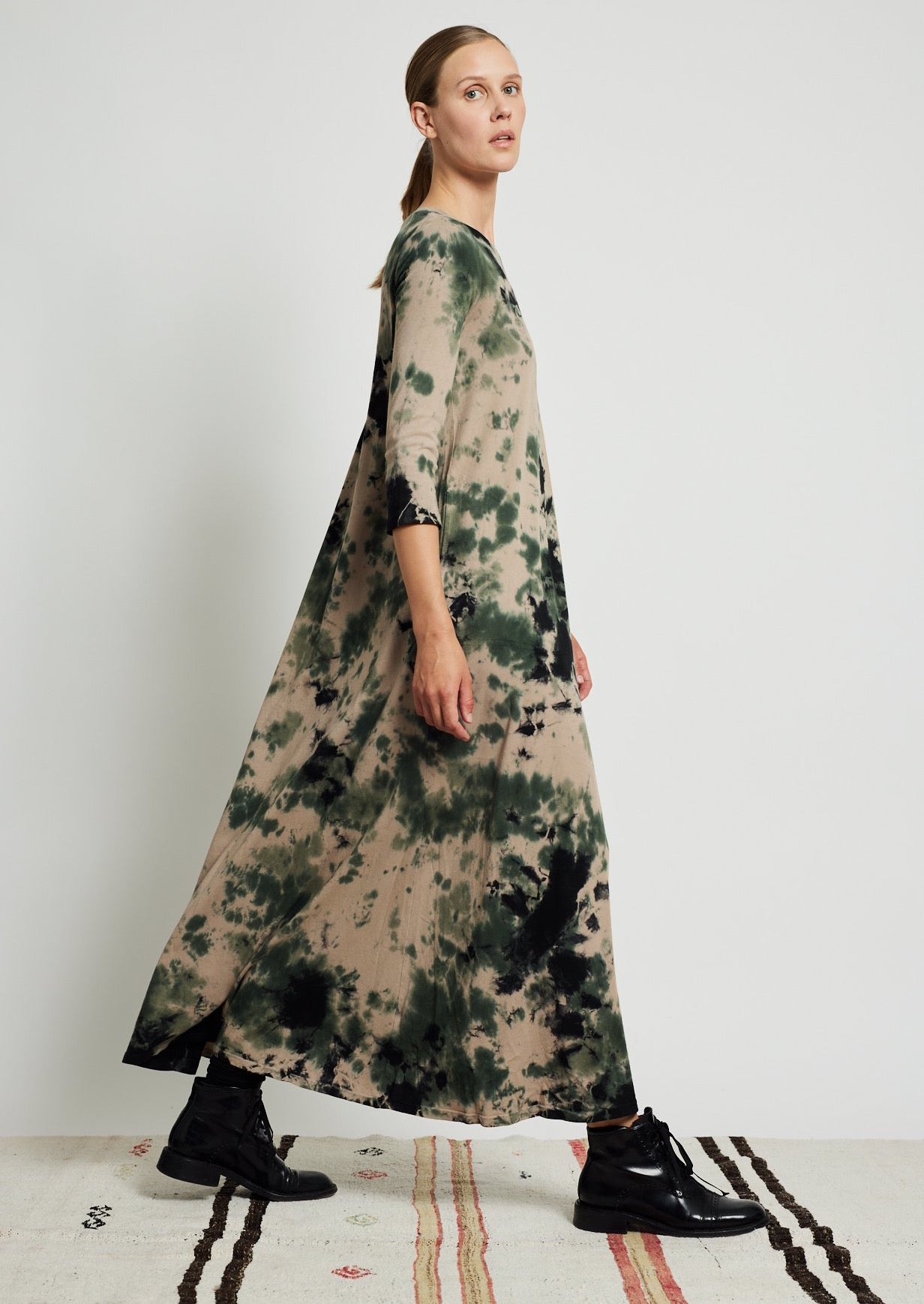 Drama Maxi Dress, Army Calico