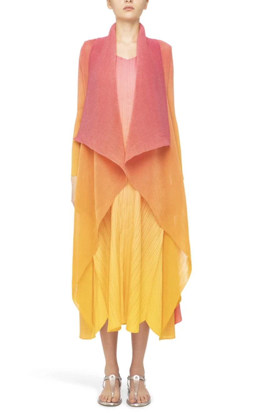 Long Estrella Dress, Pink/Yellow
