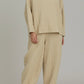 Quilted Wide Pant, Natural