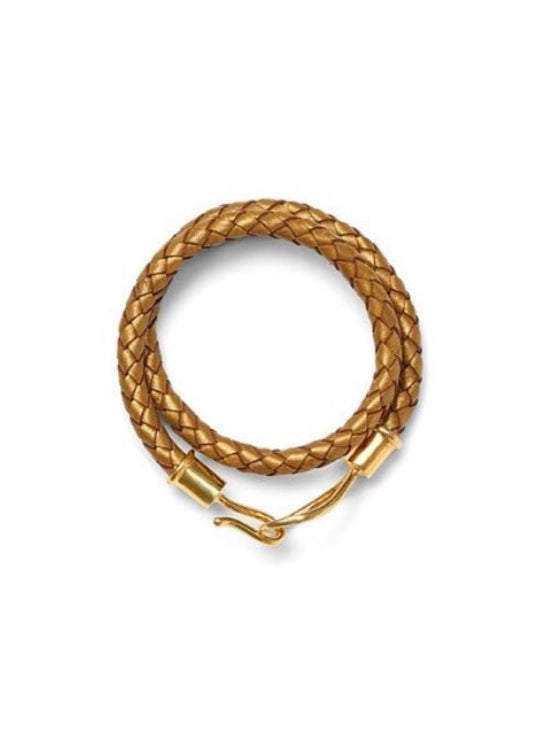 Lasso Hook Leather Wrap Bracelet
