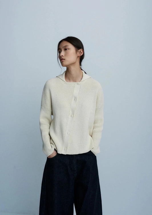 Cotton Cardigan, Natural