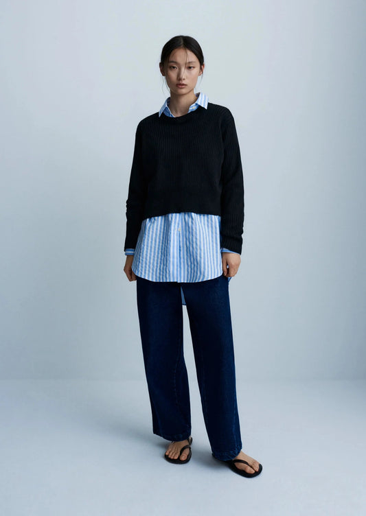 Cotton Sweater, Black