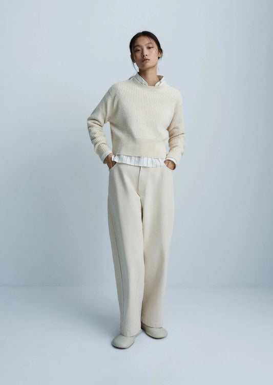 Cotton Sweater, Natural