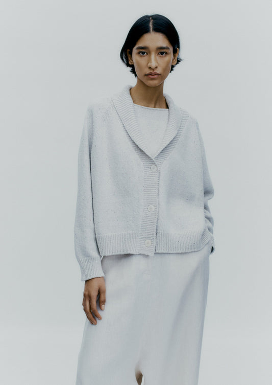 Heather Cotton Cardigan, Natural