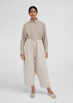 Natural Linen Maxi Pants, Linen