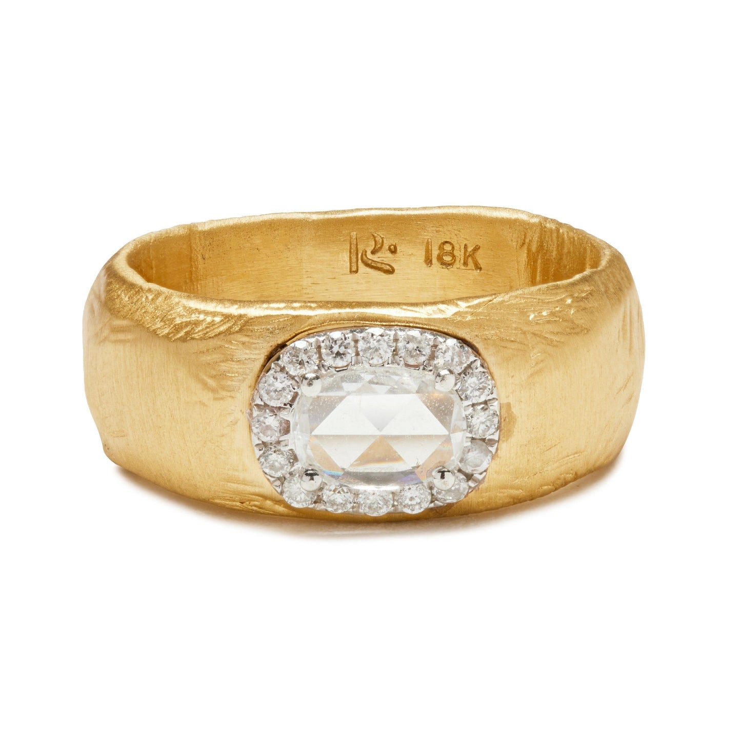 Pave Halo Diamond Ring
