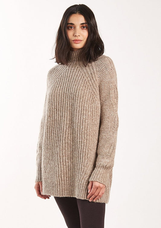 Lori Funnel Neck Tunic, Sable