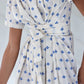 Jocelyn Dress, Cornflower Blossom Fil Coupe