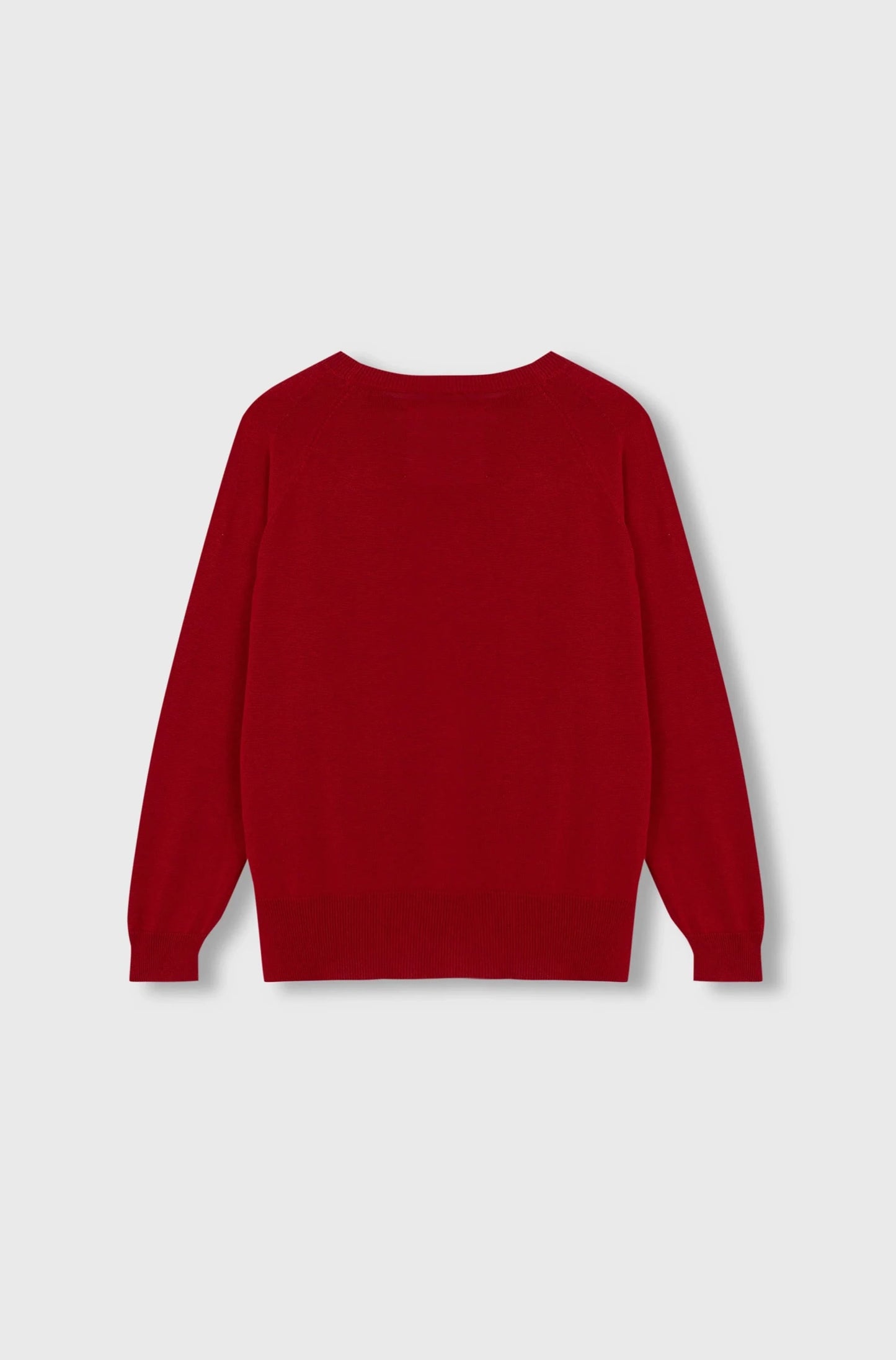 Silk Fretwork Sweater, Red