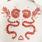 Snake & Snail Embroidered Jacket, Off-White Fawn