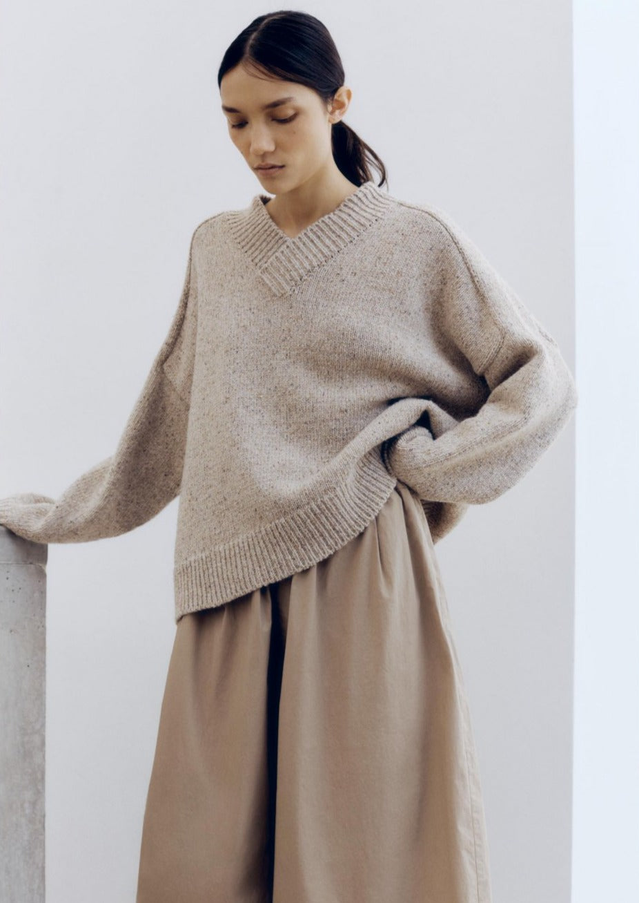 Soft Wool Sweater, Taupe